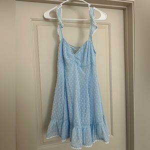 Lucy in the Sky blue polka dot dress